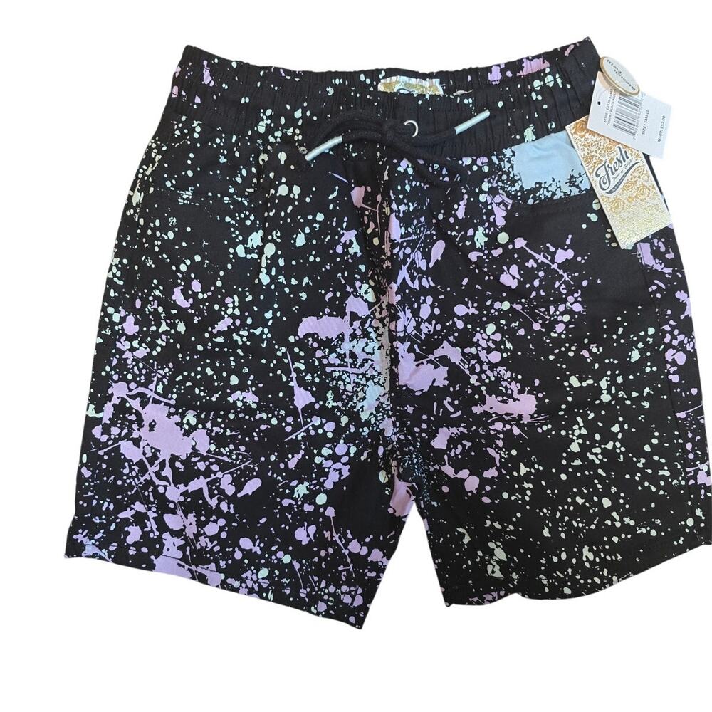 Fresh Prints of Bel-Air Men's Small Paint Splatter Stretch Twill Shorts NWT NEW
